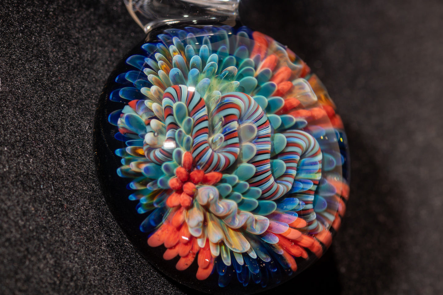 Coral Reef Pendant | Borosilicate Glass Ocean Jewelry | Beach Accessories | Sea Glass Necklace