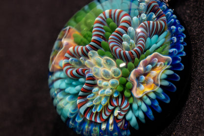 Coral Reef Pendant | Borosilicate Glass Ocean Jewelry | Beach Accessories | Sea Glass Necklace