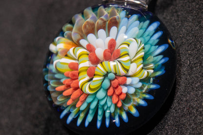 Coral Reef Pendant | Borosilicate Glass Ocean Jewelry | Beach Accessories | Sea Glass Necklace