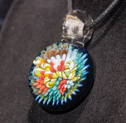 Coral Reef Pendant | Borosilicate Glass Ocean Jewelry | Beach Accessories | Sea Glass Necklace