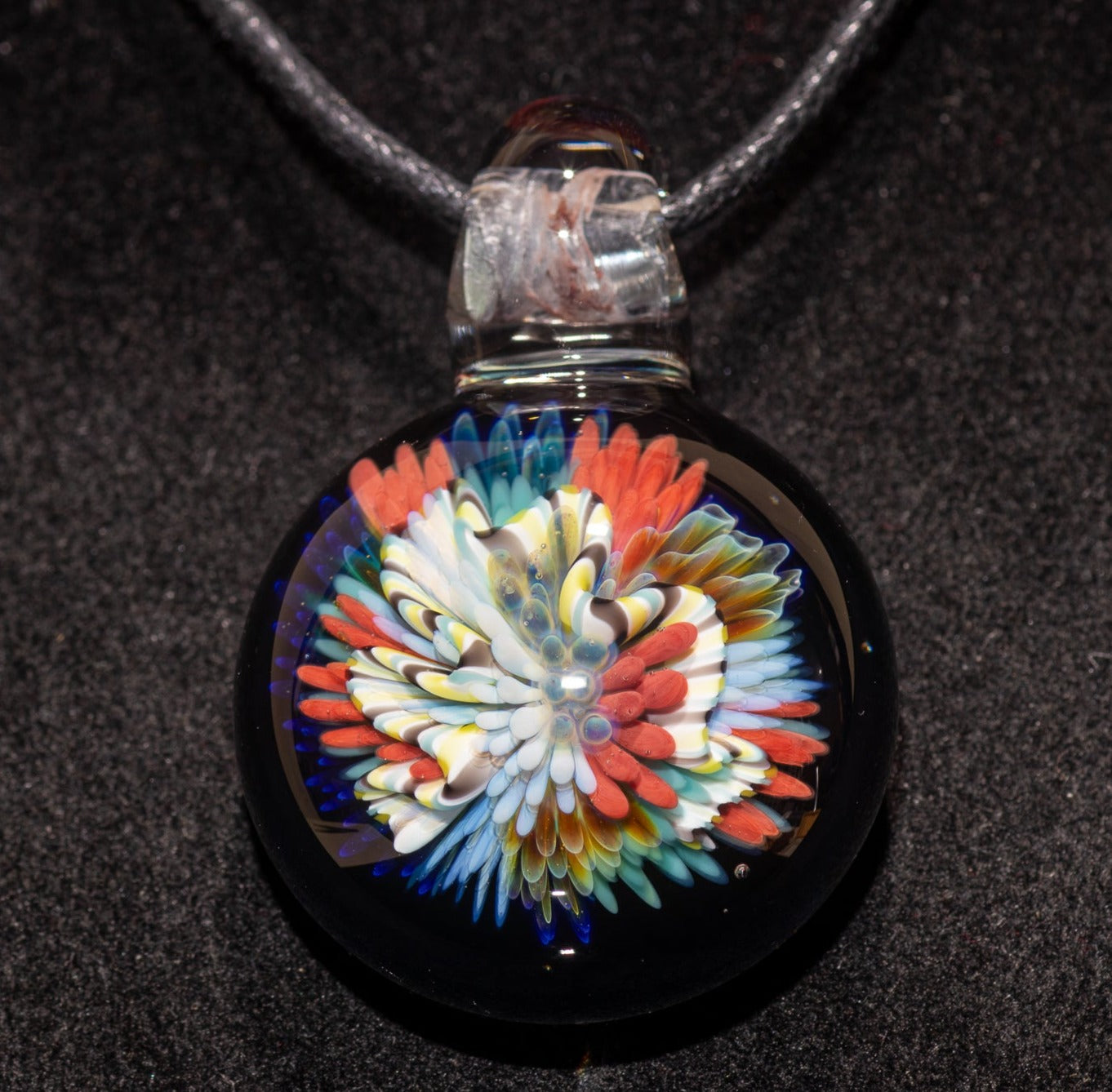 Coral Reef Pendant | Borosilicate Glass Ocean Jewelry | Beach Accessories | Sea Glass Necklace