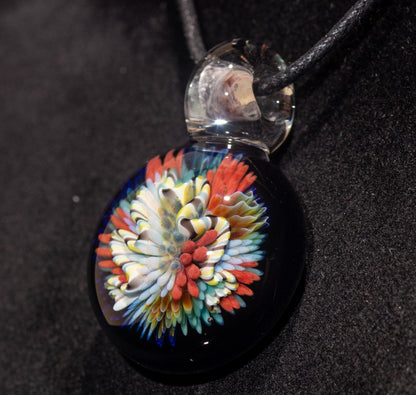 Coral Reef Pendant | Borosilicate Glass Ocean Jewelry | Beach Accessories | Sea Glass Necklace