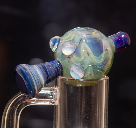 Heady Glass Top | 20-25mm Quartz Fit | Heady Bubble Cap | Functional Glass Piece