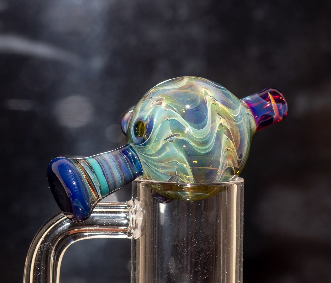 Heady Glass Top | 20-25mm Quartz Fit | Heady Bubble Cap | Functional Glass Piece