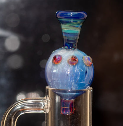 Heady Glass Top | 20-25mm Quartz Fit | Heady Bubble Cap | Functional Glass Piece
