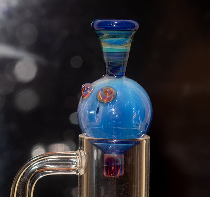 Heady Glass Top | 20-25mm Quartz Fit | Heady Bubble Cap | Functional Glass Piece
