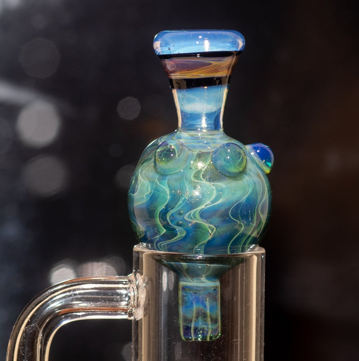 Heady Glass Top | 20-25mm Quartz Fit | Heady Bubble Cap | Functional Glass Piece