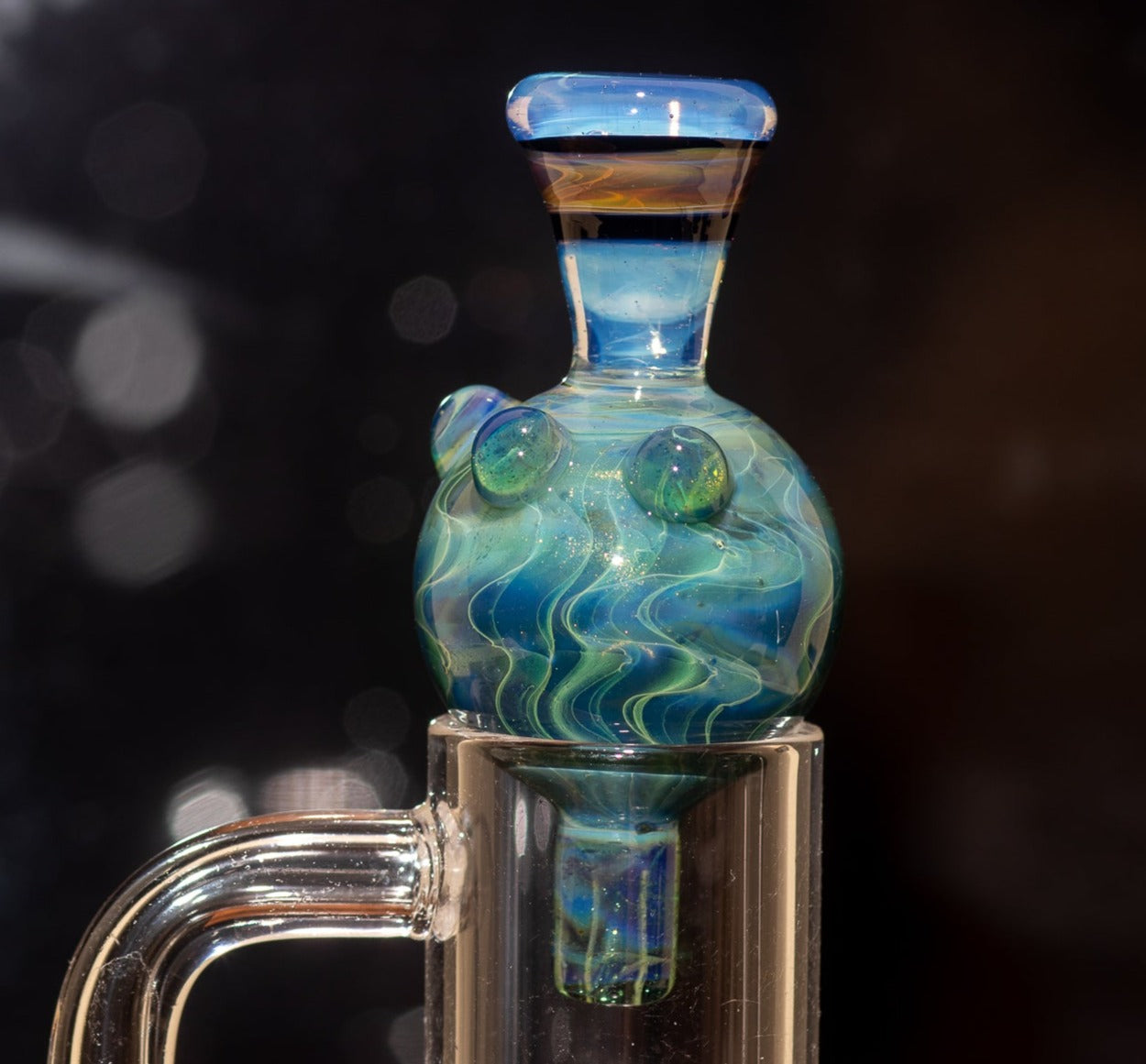 Heady Glass Top | 20-25mm Quartz Fit | Heady Bubble Cap | Functional Glass Piece