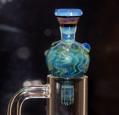 Heady Glass Top | 20-25mm Quartz Fit | Heady Bubble Cap | Functional Glass Piece