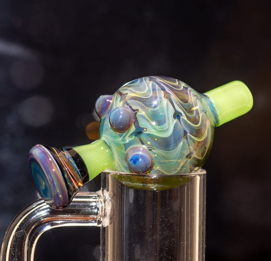 Heady Glass Top | 20-25mm Quartz Fit | Heady Bubble Cap | Functional Glass Piece