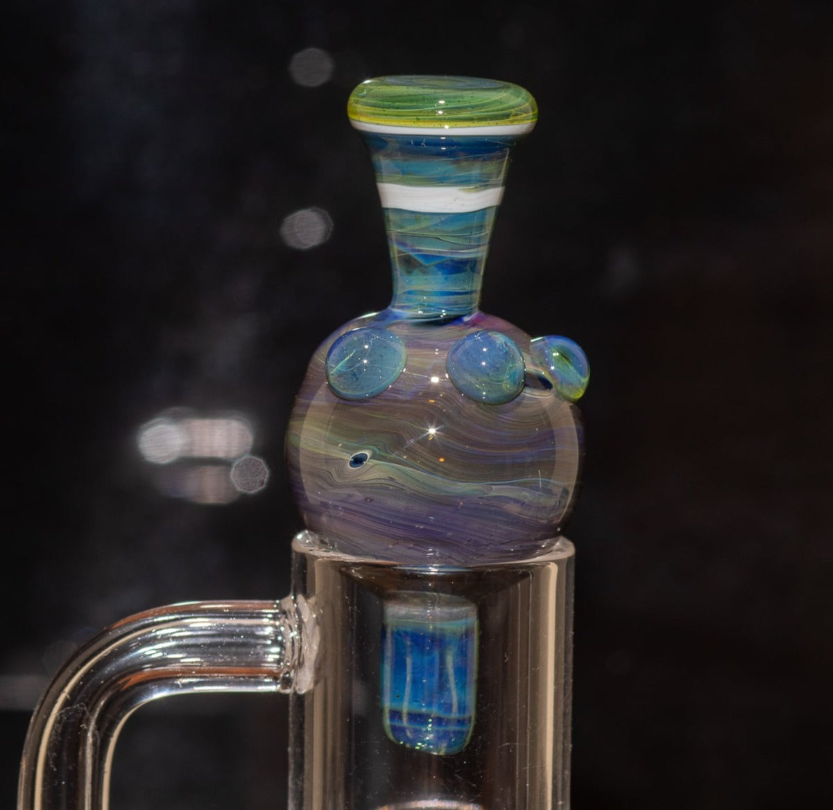 Heady Glass Top | 20-25mm Quartz Fit | Heady Bubble Cap | Functional Glass Piece