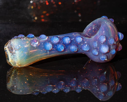 Heady Colored Glass Art | Thick Inside-Out Borosilicate Spoon | Handmade Handblown Glass | Fumed Glass Detail