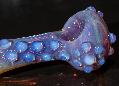 Heady Colored Glass Art | Thick Inside-Out Borosilicate Spoon | Handmade Handblown Glass | Fumed Glass Detail