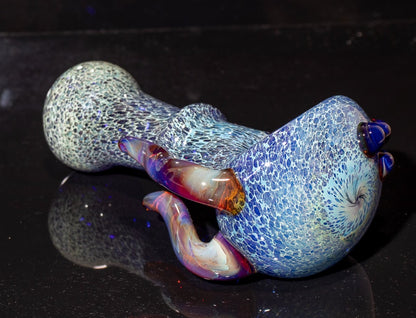 Heady Colored Glass Art | Thick Inside-Out Borosilicate Spoon | Handmade Handblown Glass | Fumed Glass Detail