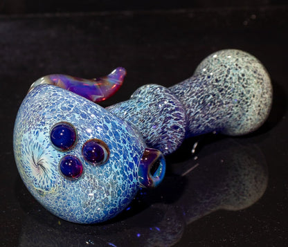 Heady Colored Glass Art | Thick Inside-Out Borosilicate Spoon | Handmade Handblown Glass | Fumed Glass Detail