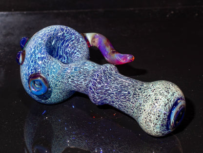Heady Colored Glass Art | Thick Inside-Out Borosilicate Spoon | Handmade Handblown Glass | Fumed Glass Detail