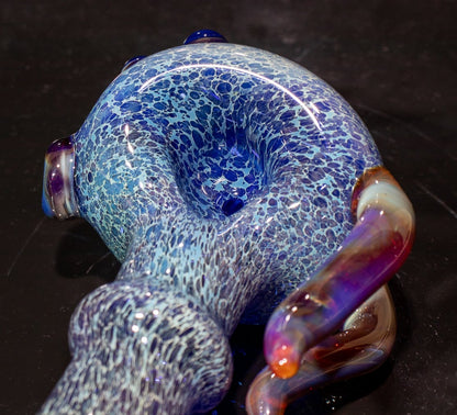 Heady Colored Glass Art | Thick Inside-Out Borosilicate Spoon | Handmade Handblown Glass | Fumed Glass Detail