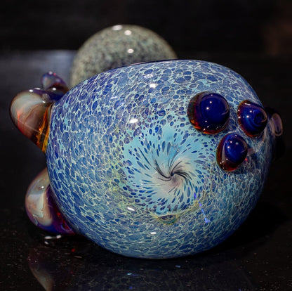 Heady Colored Glass Art | Thick Inside-Out Borosilicate Spoon | Handmade Handblown Glass | Fumed Glass Detail