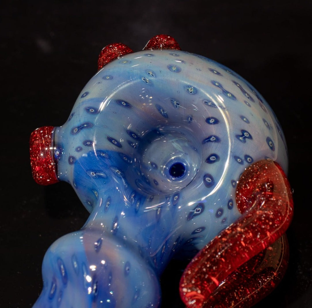 Heady Colored Glass Art | Thick Inside-Out Borosilicate Spoon | Handmade Handblown Glass | Fumed Glass Detail