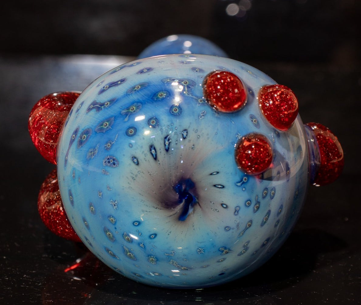 Heady Colored Glass Art | Thick Inside-Out Borosilicate Spoon | Handmade Handblown Glass | Fumed Glass Detail