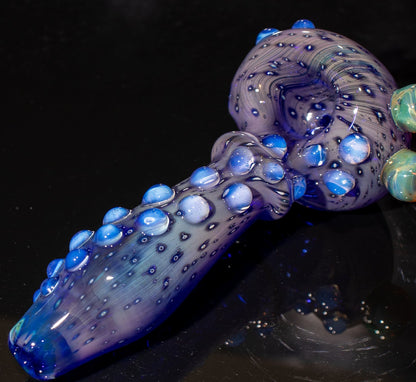 Heady Colored Glass Art | Thick Inside-Out Borosilicate Spoon | Handmade Handblown Glass | Fumed Glass Detail