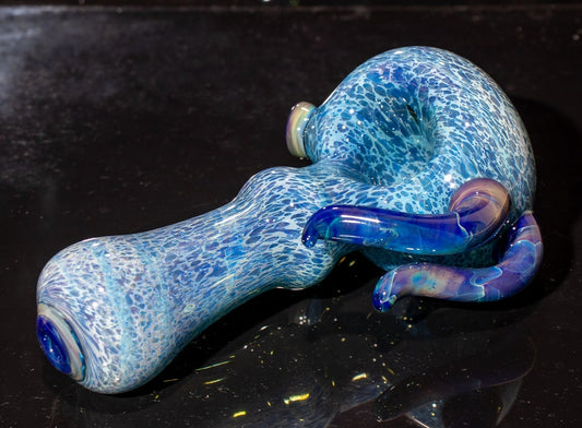 Heady Colored Glass Art | Thick Inside-Out Borosilicate Spoon | Handmade Handblown Glass | Fumed Glass Detail