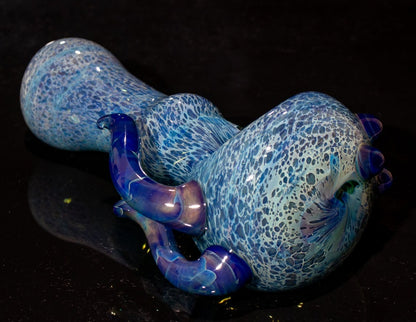 Heady Colored Glass Art | Thick Inside-Out Borosilicate Spoon | Handmade Handblown Glass | Fumed Glass Detail