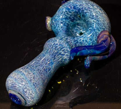 Heady Colored Glass Art | Thick Inside-Out Borosilicate Spoon | Handmade Handblown Glass | Fumed Glass Detail
