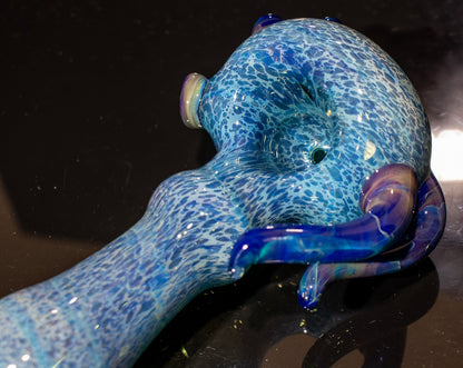 Heady Colored Glass Art | Thick Inside-Out Borosilicate Spoon | Handmade Handblown Glass | Fumed Glass Detail