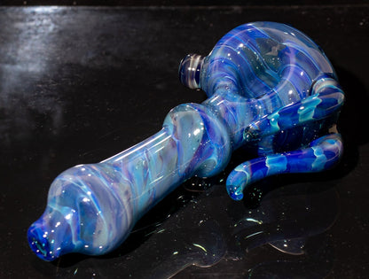 Heady Colored Glass Art | Thick Inside-Out Borosilicate Spoon | Handmade Handblown Glass | Fumed Glass Detail