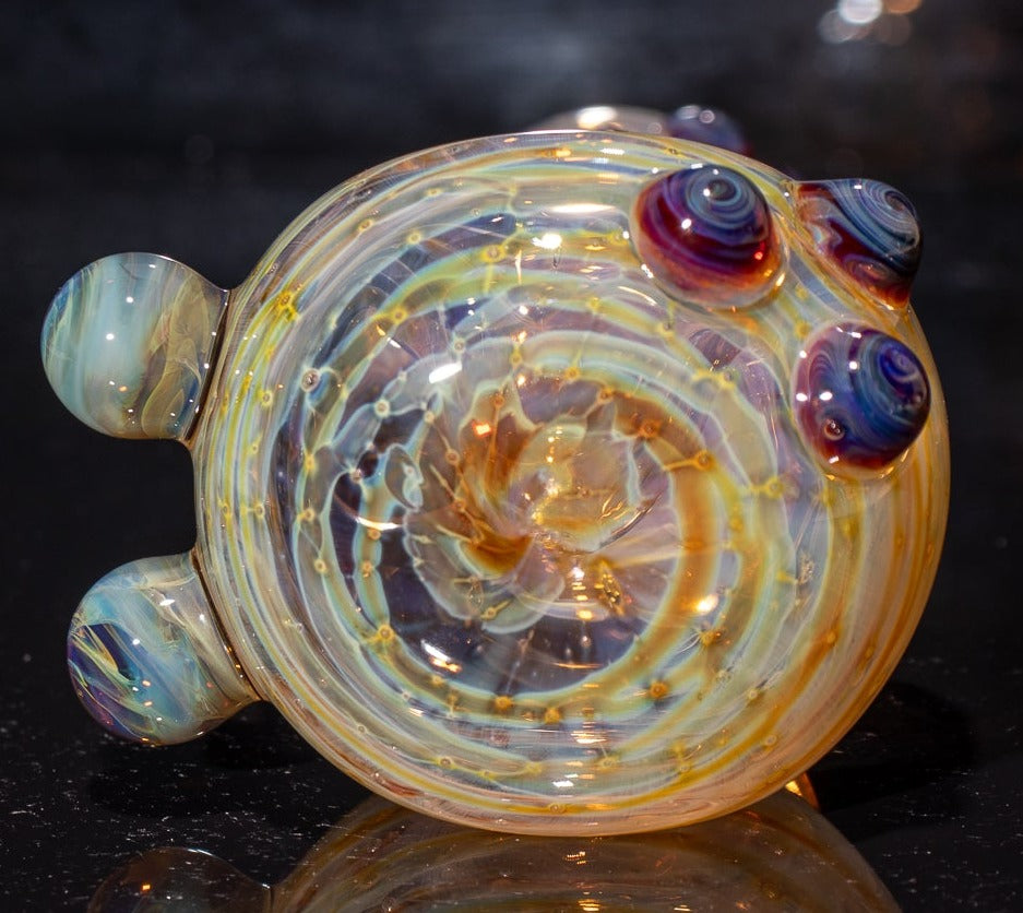 Heady Colored Glass Art | Thick Inside-Out Borosilicate Spoon | Handmade Handblown Glass | Fumed Glass Detail