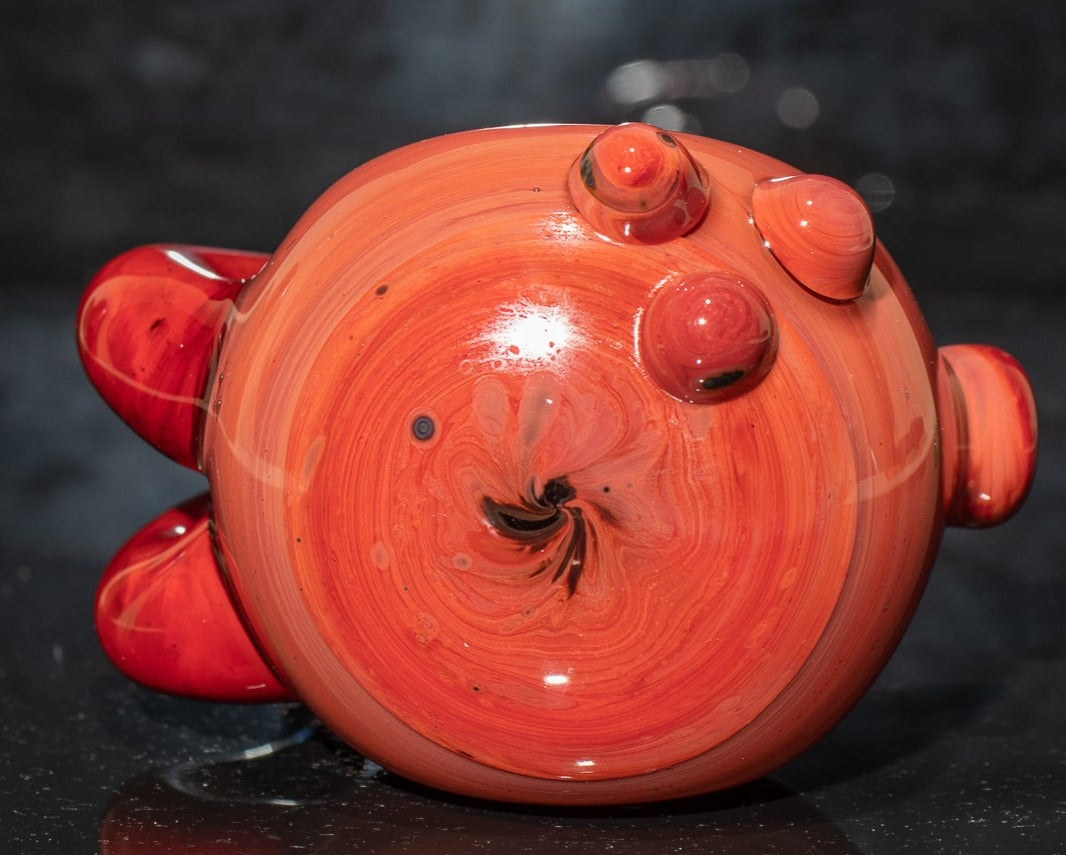 Heady Colored Glass Art | Thick Inside-Out Borosilicate Spoon | Handmade Handblown Glass | Fumed Glass Detail