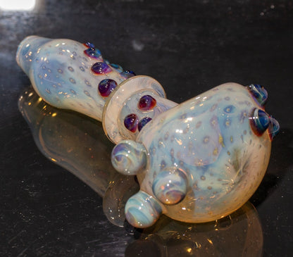 Heady Colored Glass Art | Thick Inside-Out Borosilicate Spoon | Handmade Handblown Glass | Fumed Glass Detail