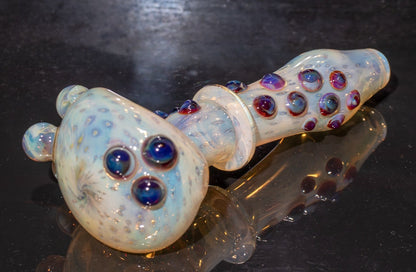 Heady Colored Glass Art | Thick Inside-Out Borosilicate Spoon | Handmade Handblown Glass | Fumed Glass Detail