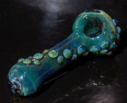 Heady Colored Glass Art | Thick Inside-Out Borosilicate Spoon | Handmade Handblown Glass | Fumed Glass Detail