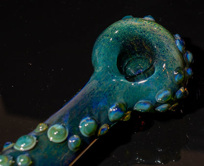 Heady Colored Glass Art | Thick Inside-Out Borosilicate Spoon | Handmade Handblown Glass | Fumed Glass Detail