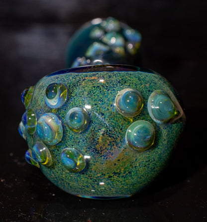Heady Colored Glass Art | Thick Inside-Out Borosilicate Spoon | Handmade Handblown Glass | Fumed Glass Detail