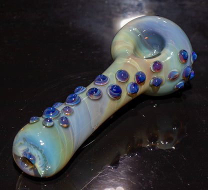 Heady Colored Glass Art | Thick Inside-Out Borosilicate Spoon | Handmade Handblown Glass | Fumed Glass Detail