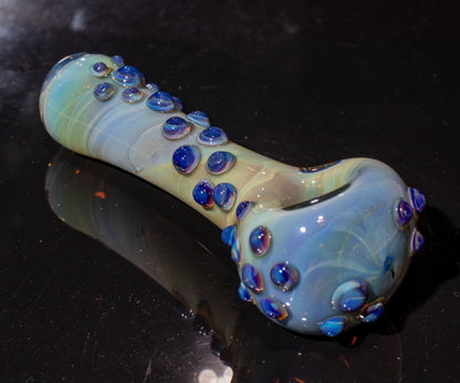 Heady Colored Glass Art | Thick Inside-Out Borosilicate Spoon | Handmade Handblown Glass | Fumed Glass Detail