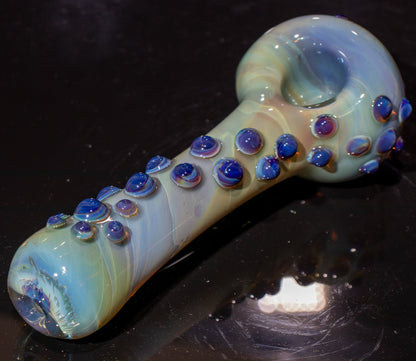 Heady Colored Glass Art | Thick Inside-Out Borosilicate Spoon | Handmade Handblown Glass | Fumed Glass Detail