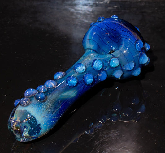 Heady Colored Glass Art | Thick Inside-Out Borosilicate Spoon | Handmade Handblown Glass | Fumed Glass Detail