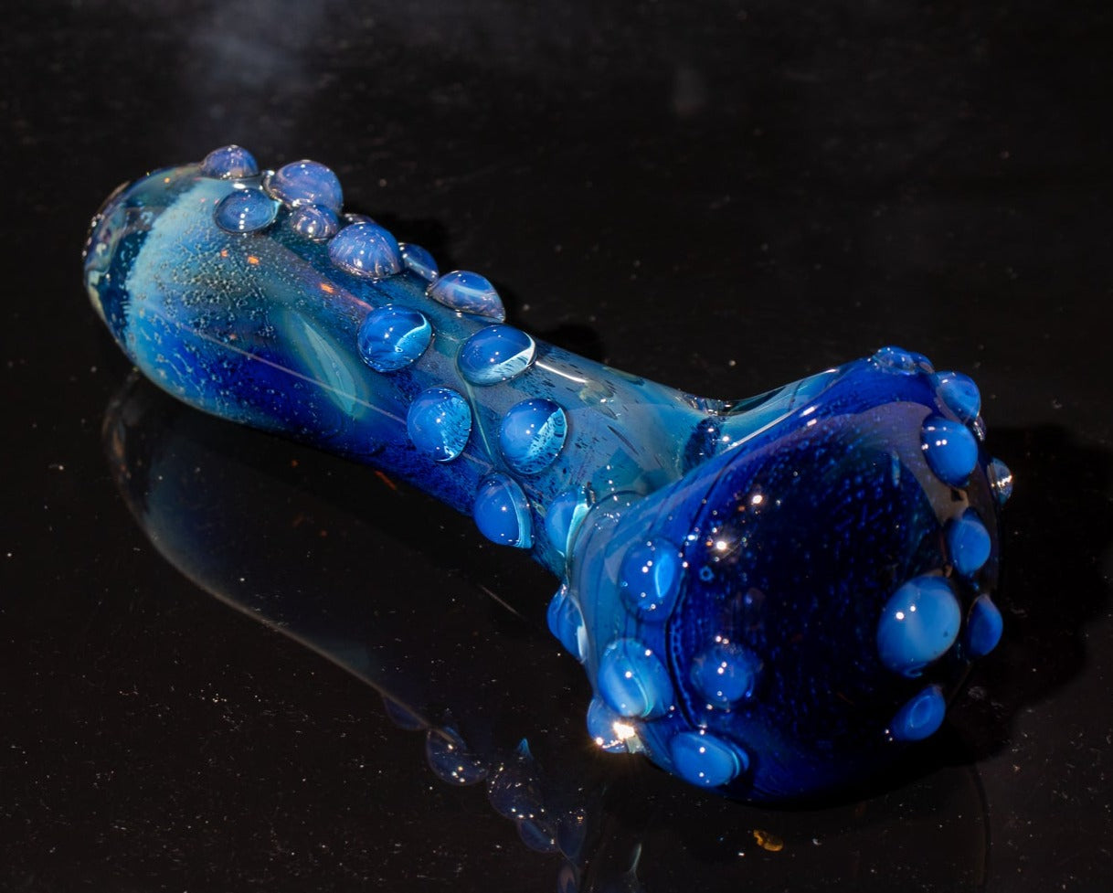 Heady Colored Glass Art | Thick Inside-Out Borosilicate Spoon | Handmade Handblown Glass | Fumed Glass Detail