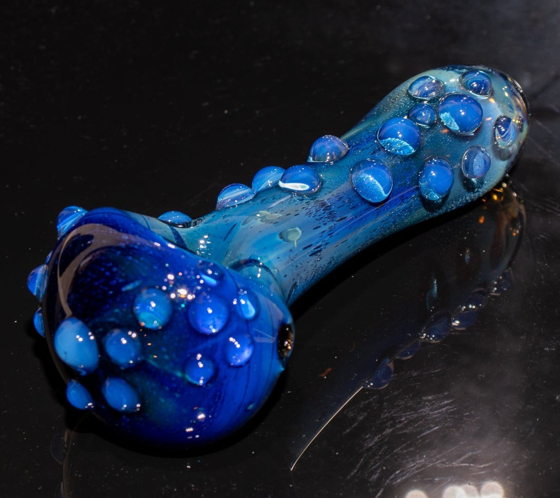 Heady Colored Glass Art | Thick Inside-Out Borosilicate Spoon | Handmade Handblown Glass | Fumed Glass Detail