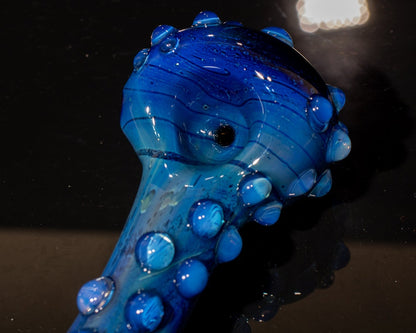 Heady Colored Glass Art | Thick Inside-Out Borosilicate Spoon | Handmade Handblown Glass | Fumed Glass Detail