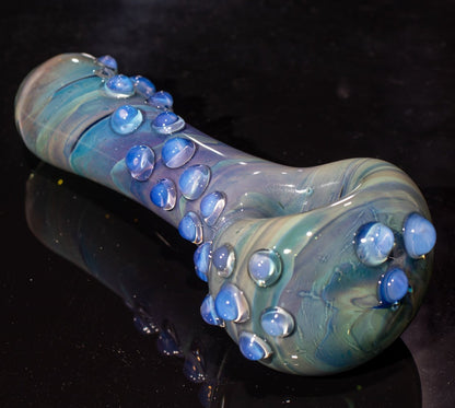 Heady Colored Glass Art | Thick Inside-Out Borosilicate Spoon | Handmade Handblown Glass | Fumed Glass Detail