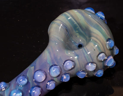 Heady Colored Glass Art | Thick Inside-Out Borosilicate Spoon | Handmade Handblown Glass | Fumed Glass Detail