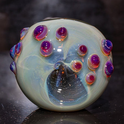 Heady Colored Glass Art | Thick Inside-Out Borosilicate Spoon | Handmade Handblown Glass | Fumed Glass Detail