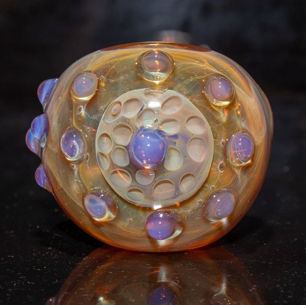 Heady Colored Glass Art | Thick Inside-Out Borosilicate Spoon | Handmade Handblown Glass | Fumed Glass Detail