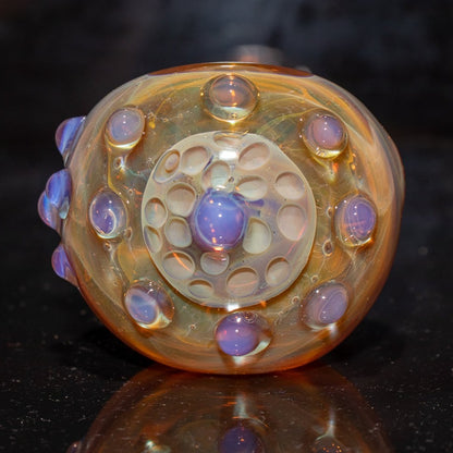 Heady Colored Glass Art | Thick Inside-Out Borosilicate Spoon | Handmade Handblown Glass | Fumed Glass Detail