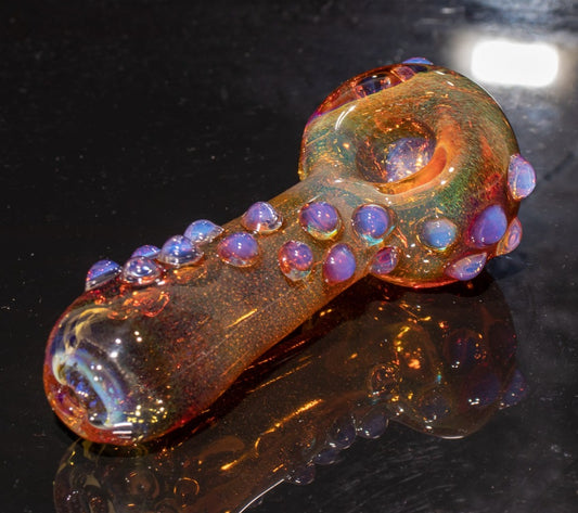 Heady Colored Glass Art | Thick Inside-Out Borosilicate Spoon | Handmade Handblown Glass | Fumed Glass Detail